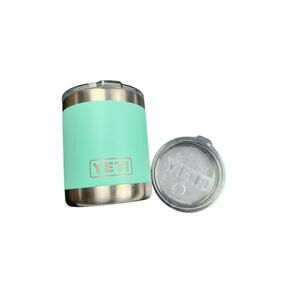 YETI Rambler 10 oz Tumbler Seafoam Stainless Steel w/ 2 Lids Insulated Cup Set